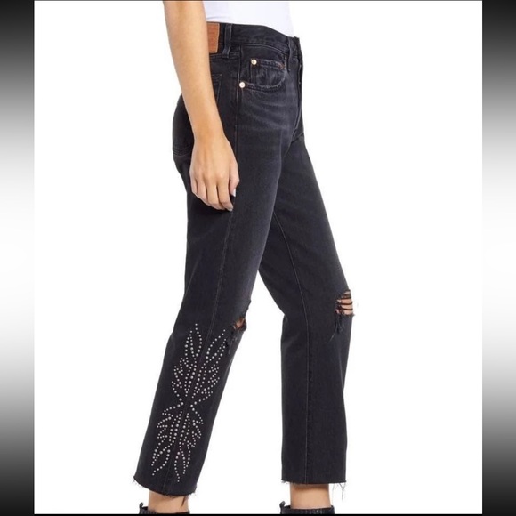 Levi’s 501 black denim jeans size 26 - Picture 5 of 11